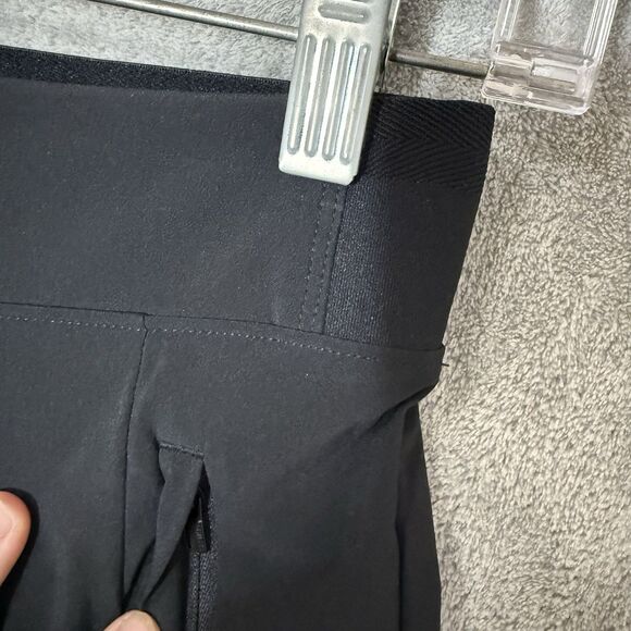 Athleta Brooklyn Heights Pants Size 6 Black High Rise Pleated Wide Leg Trousers - Picture 8 of 9